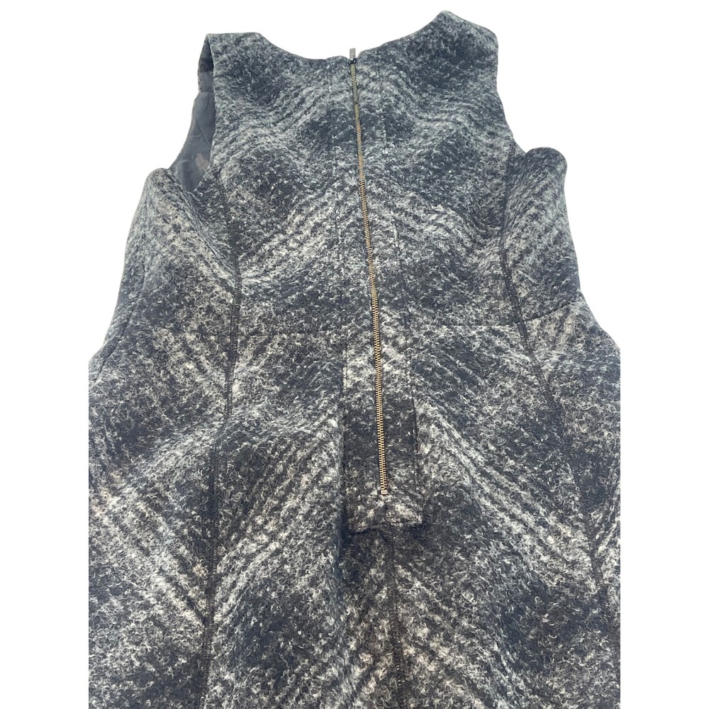 Banana Republic Dress Herringbone Sleeveless Black Gray Career Petite Size 2 - Picture 7 of 9